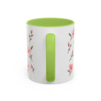Delaware Peach Blossom Mug, State Flower Floral Coffee Cup, 11oz Botanical Gift