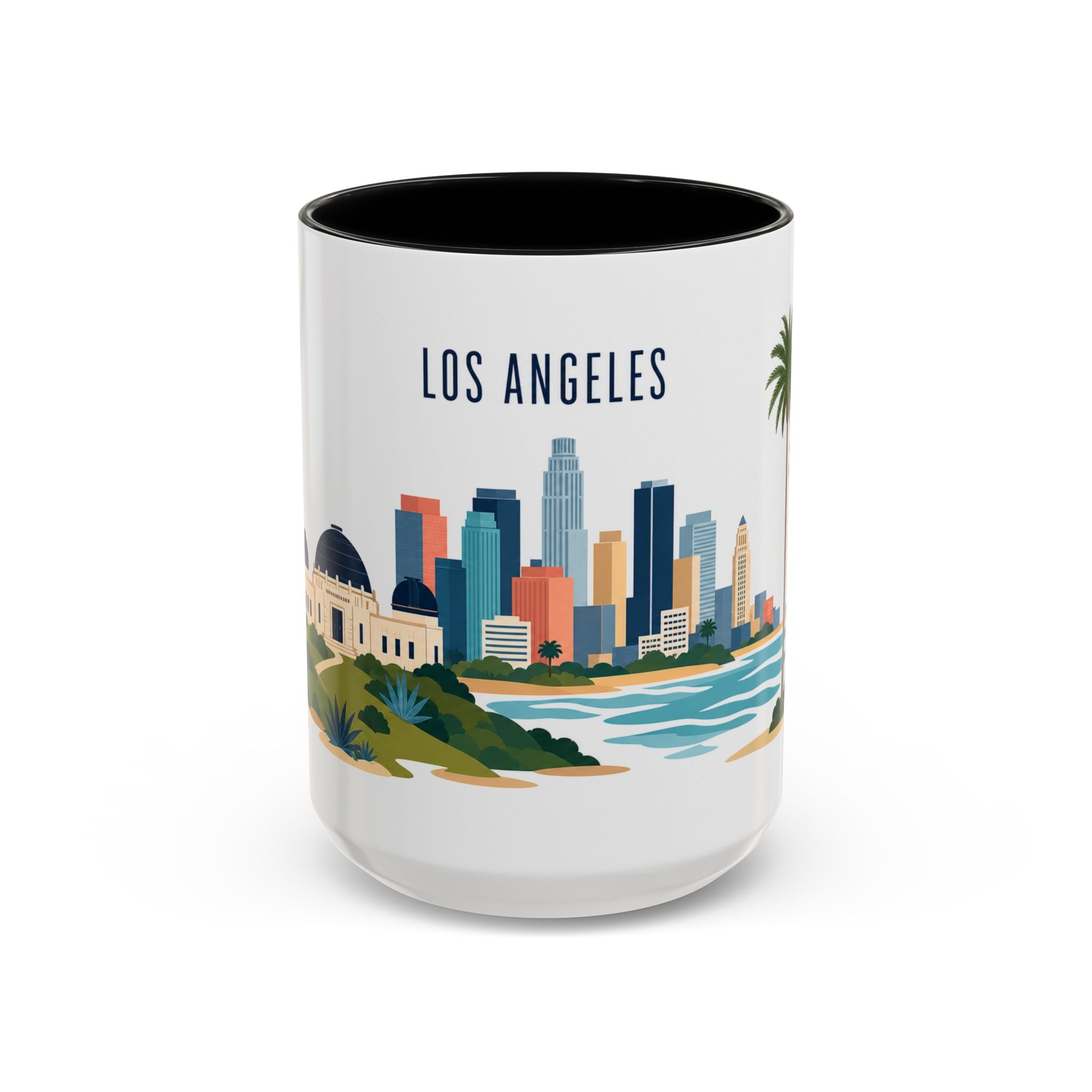 Los Angeles Coffee Mug | United States Travel Souvenir | Porcelain Decal City Gift | 11oz 15oz Accent Mug