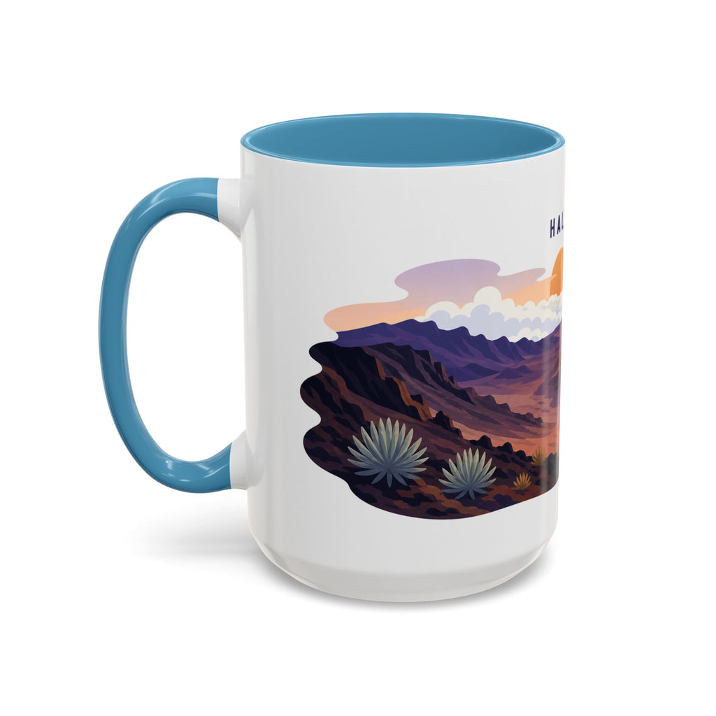 Haleakala National Park Coffee Mug | Solid Color Block Park Souvenir | 11oz 15oz Accent Mug