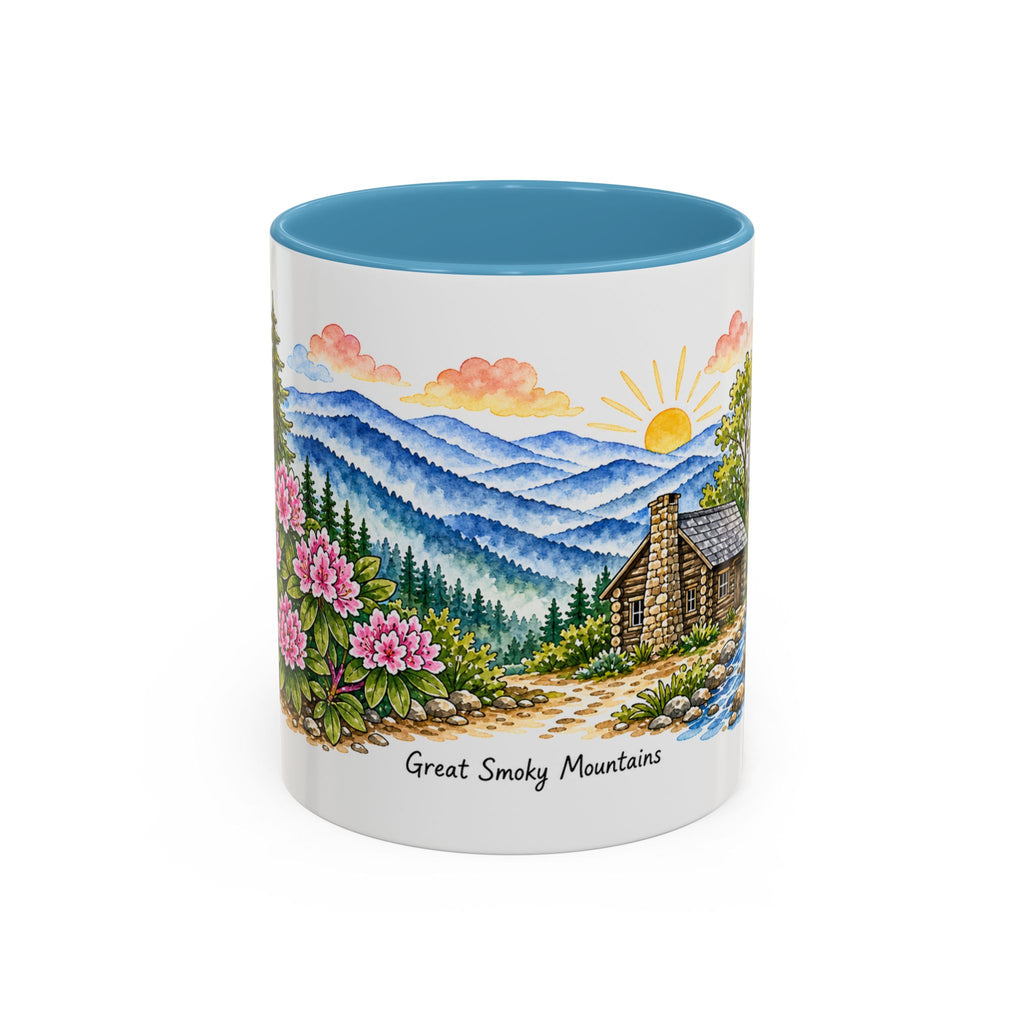 Great Smoky Mountains National Park Mug | US Travel Souvenir Accent Coffee Mug | 11oz 15oz Ceramic Cup