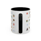 Boston Christmas Mug | Watercolor Travel Souvenir | Holiday Gift | Accent Ceramic Coffee Cup 11oz 15oz