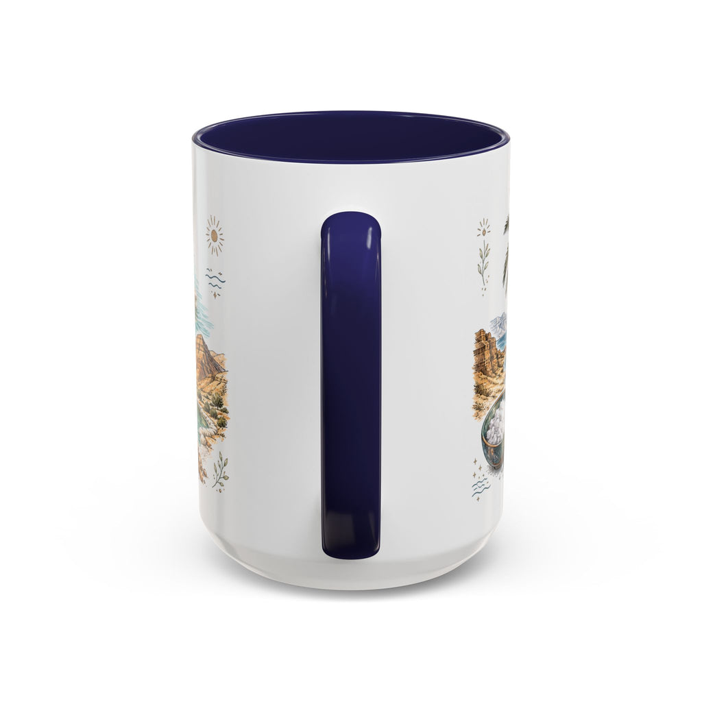 Dead Sea Mug, Jordan Travel Souvenir, Bucket List Gift, Accent Ceramic Coffee Mug 11oz 15oz