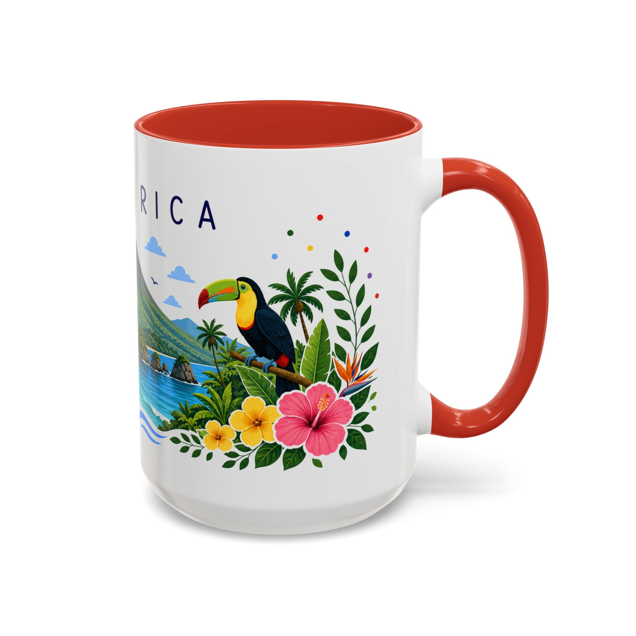 Costa Rica Coffee Mug | Travel Souvenir Accent Mug | Place Gift Ceramic Cup 11oz 15oz