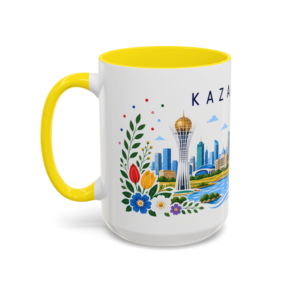 Kazakhstan Coffee Mug | Travel Souvenir Accent Mug | Place Gift Ceramic Cup 11oz 15oz