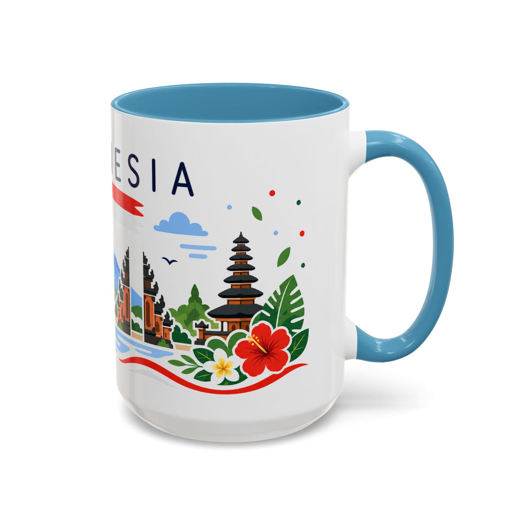 Indonesia Coffee Mug | Travel Souvenir Accent Mug | Country Gift Ceramic Cup 11oz 15oz