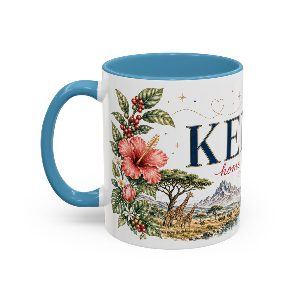 Kenya Home Country Mug | Moving Away Gift | Long Distance Friendship | 11 oz 15 oz Accent Mug