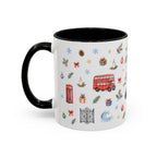 London Christmas Mug | Watercolor City Souvenir, Travel Memories, Ceramic Coffee Cup