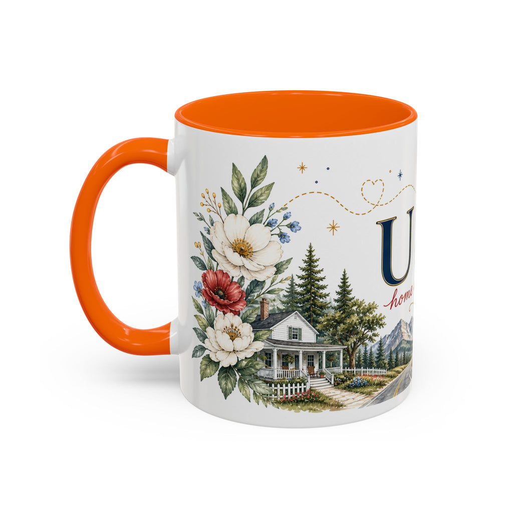 USA Home Country Mug | Moving Away Gift | Long Distance Friendship | 11 oz 15 oz Accent Mug