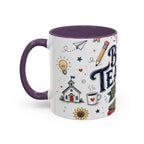 Best Teacher Ever Coffee Mug | Teacher Appreciation Gift | Accent Color Ceramic 11oz 15oz