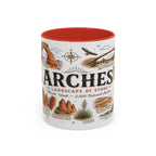 Arches Coffee Mug | National Park Hiking Utah Gift | Accent Color Ceramic 11oz 15oz