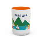 Saint Lucia Coffee Mug | Travel Souvenir Accent Mug | Country Gift Ceramic Cup 11oz 15oz