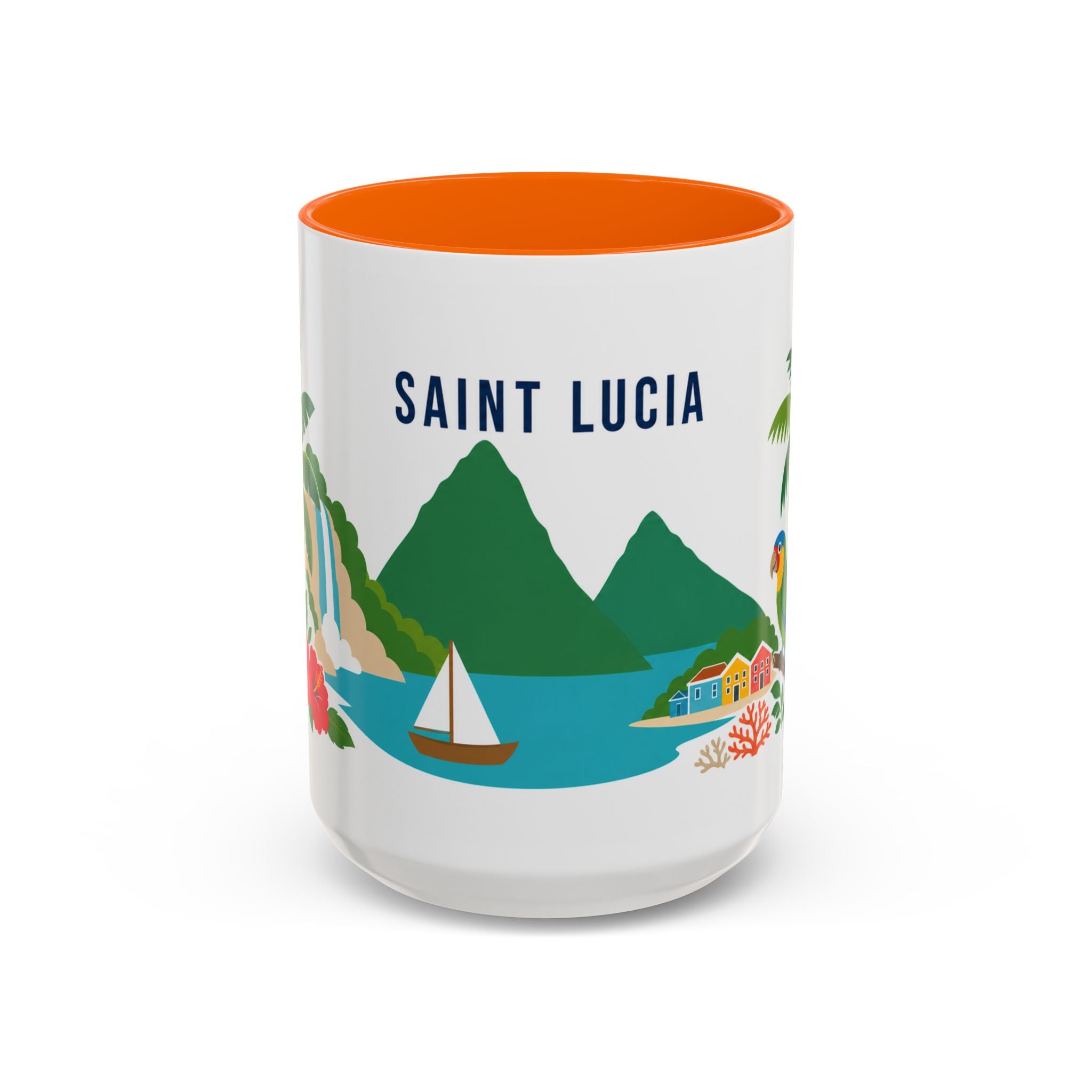 Saint Lucia Coffee Mug | Travel Souvenir Accent Mug | Country Gift Ceramic Cup 11oz 15oz