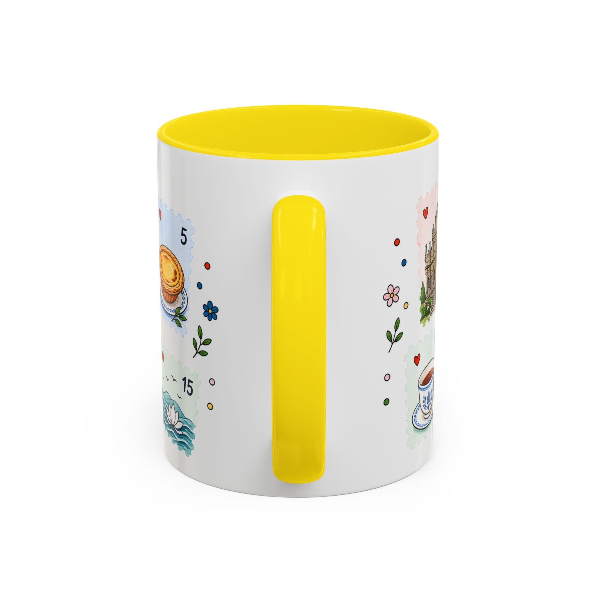 Macau Coffee Mug | Postage Stamp Collage Mug | Travel Souvenir Accent Cup 11oz 15oz
