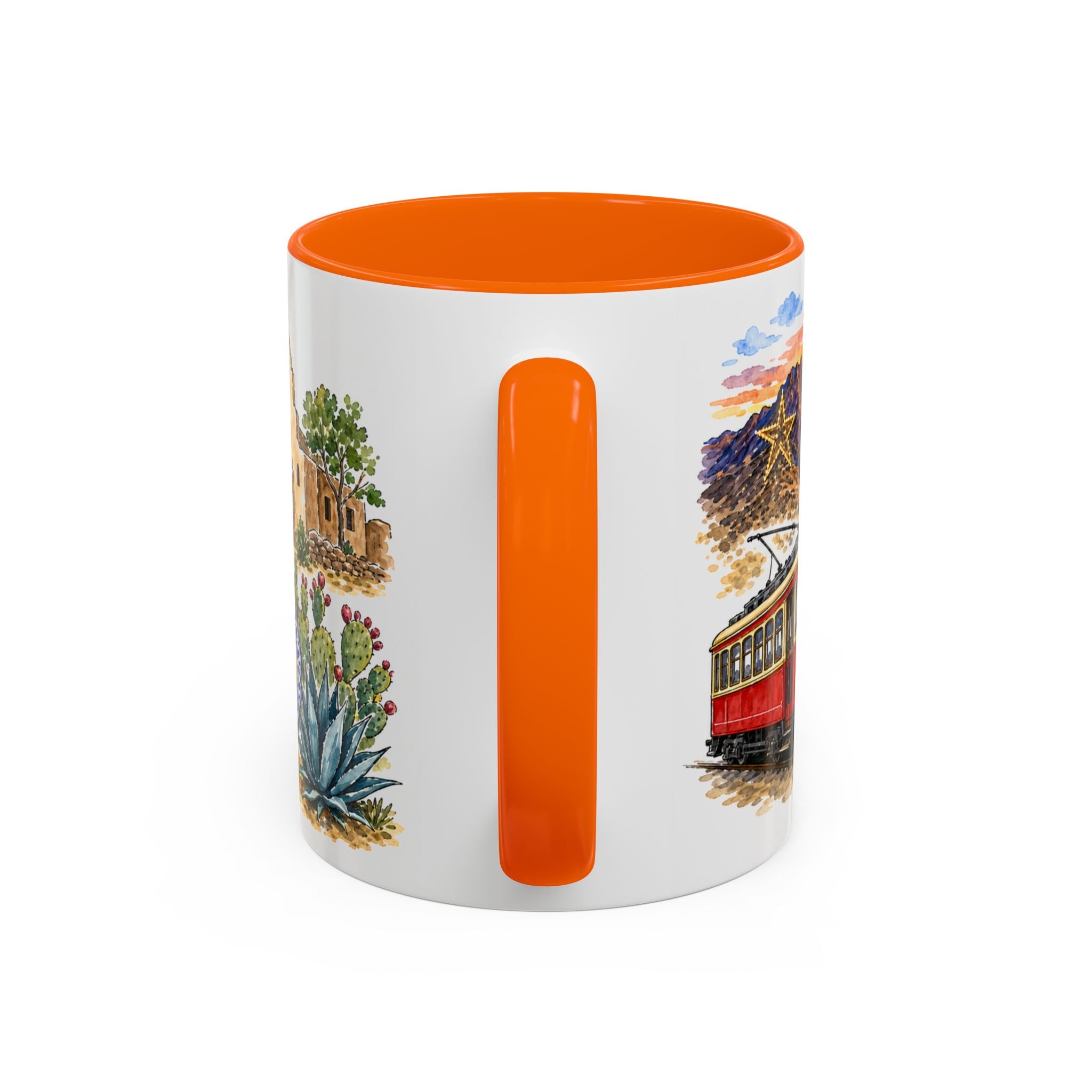 El Paso Illustrated Travel Mug | City Souvenir Accent Coffee Mug | 11oz 15oz Ceramic Cup