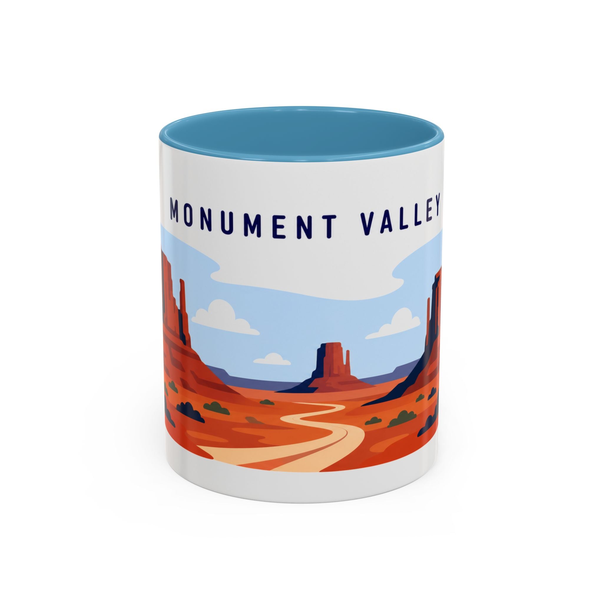 Monument Valley Coffee Mug | Travel Destination Souvenir Gift | Accent Color Ceramic 11oz 15oz