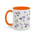 New Jersey Violet Mug, State Flower Floral Coffee Cup, 11oz Botanical Gift