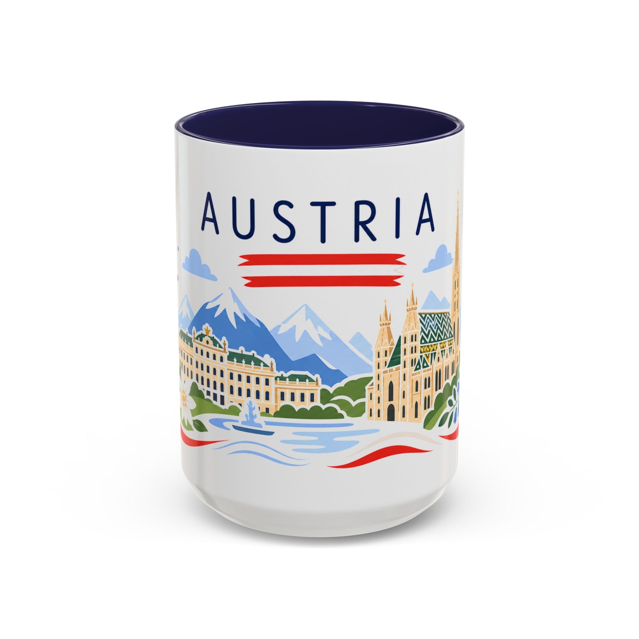 Austria Coffee Mug | Travel Souvenir Accent Mug | Country Gift Ceramic Cup 11oz 15oz
