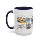 Indiana Dunes National Park Coffee Mug | Indiana Lake Michigan Beach Gift | Accent Color Ceramic 11oz 15oz