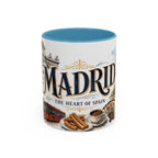 Madrid Coffee Mug | Spain Travel Souvenir | Vintage Illustrated City Gift | 11 oz 15 oz Accent Mug