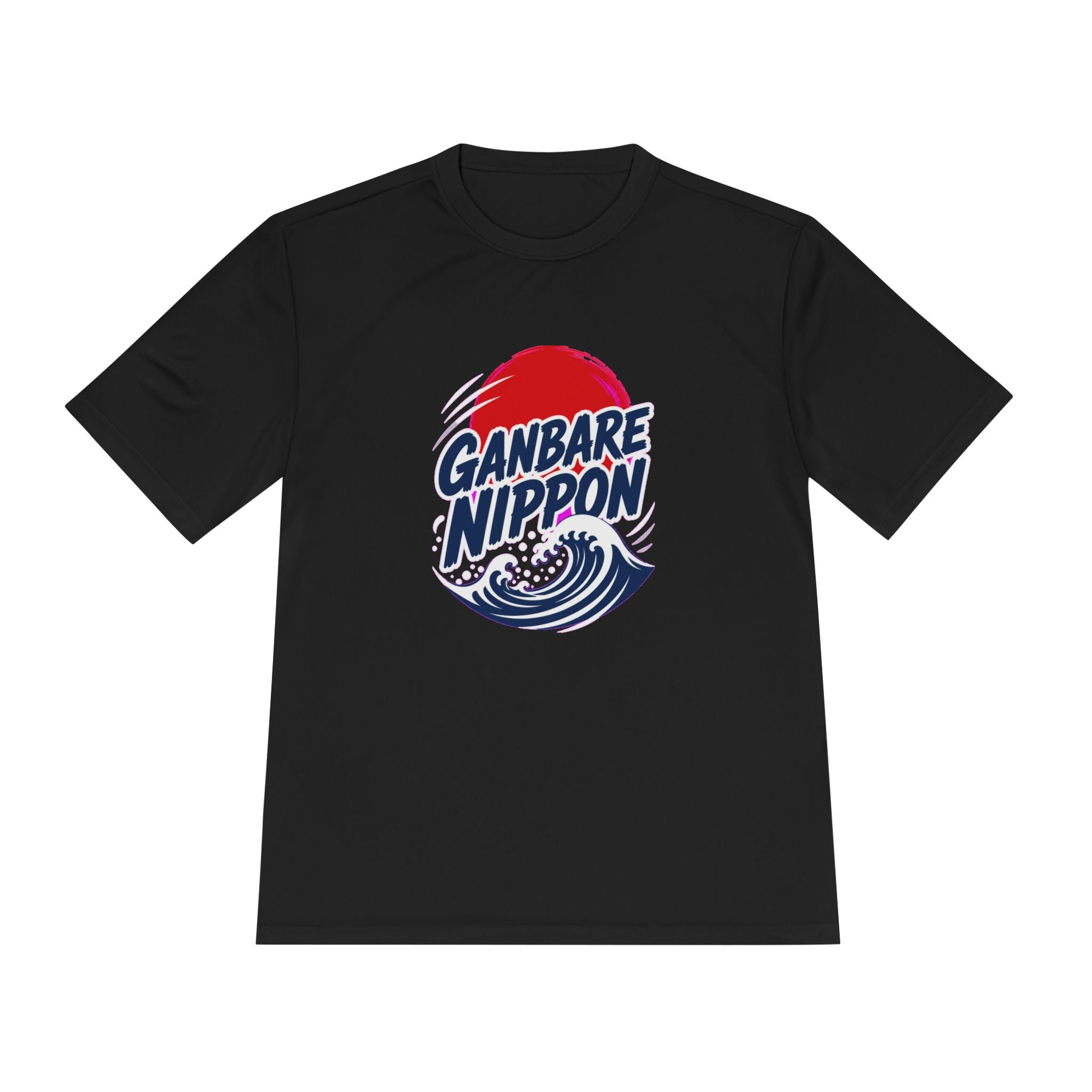Japan Soccer Fan Shirt, Ganbare Nippon Sport Tee, Moisture Wicking Performance