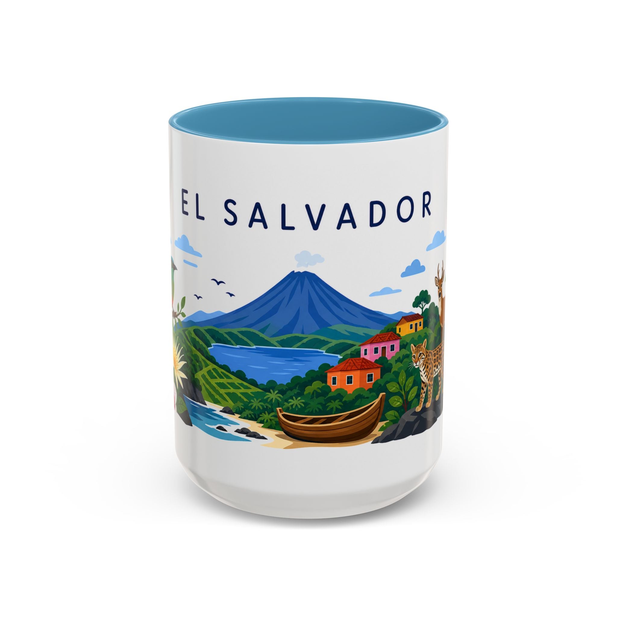 El Salvador Coffee Mug | Travel Souvenir Accent Mug | Country Gift Ceramic Cup 11oz 15oz