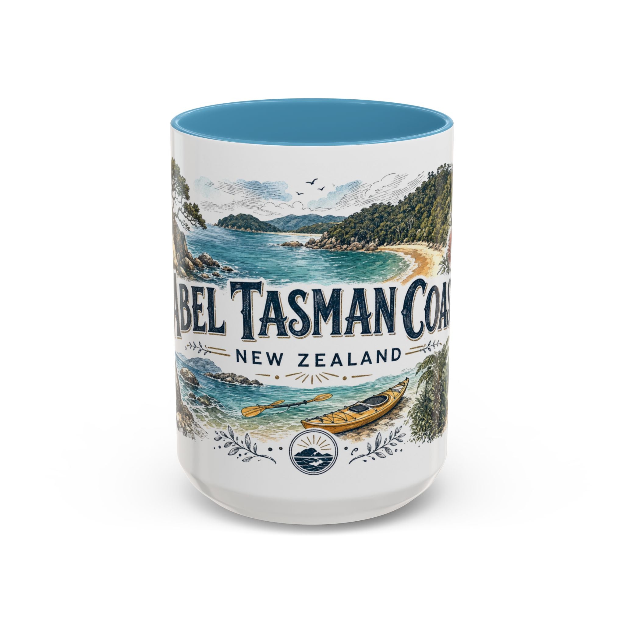 Abel Tasman Coast Mug, New Zealand Travel Souvenir, Bucket List Gift, Accent Ceramic Coffee Mug 11oz 15oz