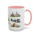 Salt Lake City Illustrated Travel Mug | City Souvenir Accent Coffee Mug | 11oz 15oz Ceramic Cup