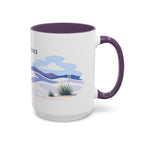 White Sands National Park Coffee Mug | Solid Color Block Park Souvenir | 11oz 15oz Accent Mug