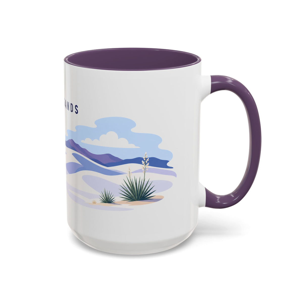 White Sands National Park Coffee Mug | Solid Color Block Park Souvenir | 11oz 15oz Accent Mug
