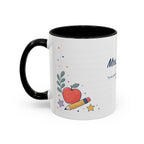 Personalized Teacher Mug | Custom Name Notebook Coffee Cup | Back to School Gift 11oz 15oz