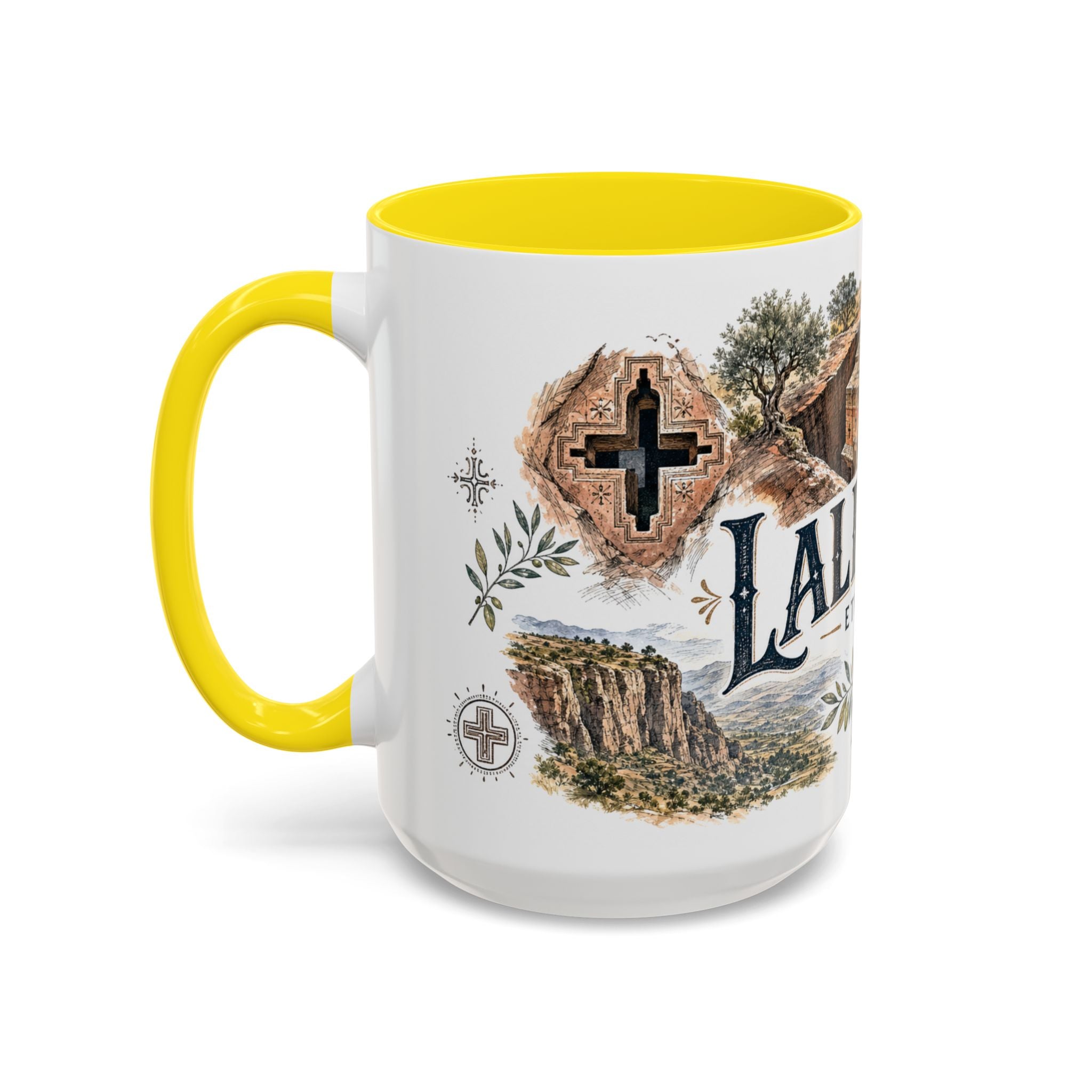 Lalibela Mug, Ethiopia Travel Souvenir, Bucket List Gift, Accent Ceramic Coffee Mug 11oz 15oz