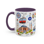 Istanbul Travel Mug | European City Souvenir Accent Coffee Mug | 11oz 15oz Ceramic Cup