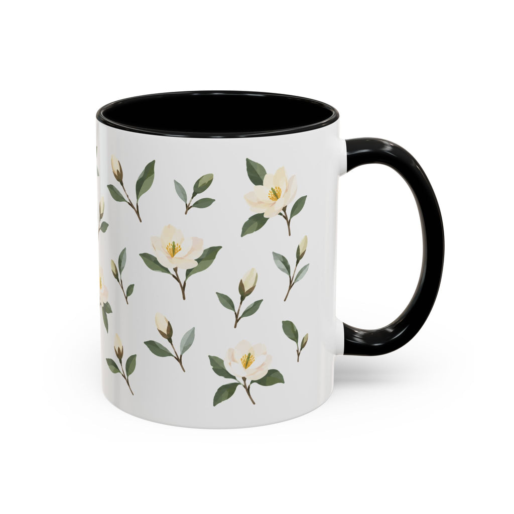 Georgia Sweetbay Magnolia Mug, State Flower Floral Coffee Cup, 11oz Botanical Gift