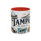 Tampa Coffee Mug | United States Travel Souvenir | Vintage Illustrated City Gift | 11 oz 15 oz Accent Mug