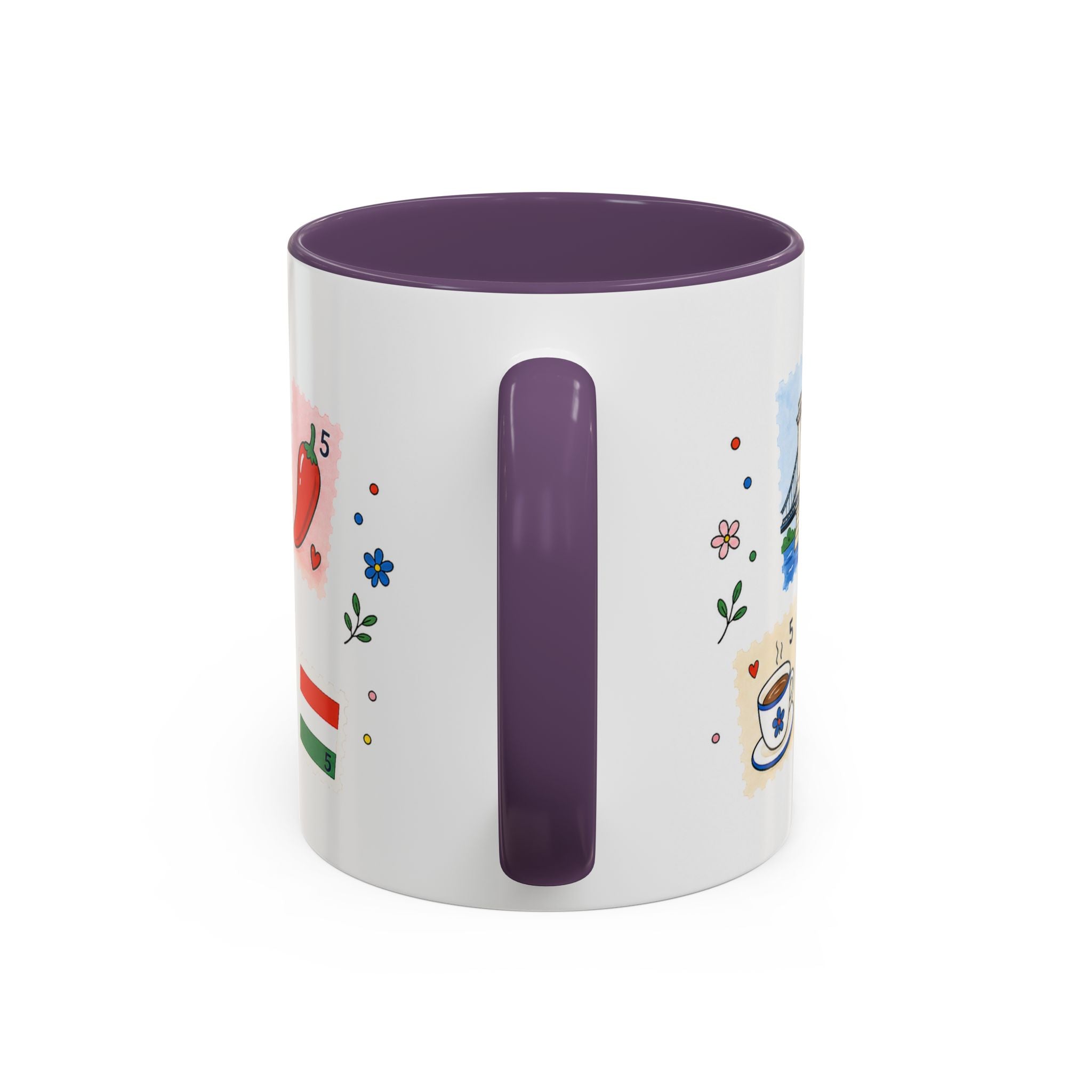 Budapest Coffee Mug | Postage Stamp Collage Mug | Travel Souvenir Accent Cup 11oz 15oz