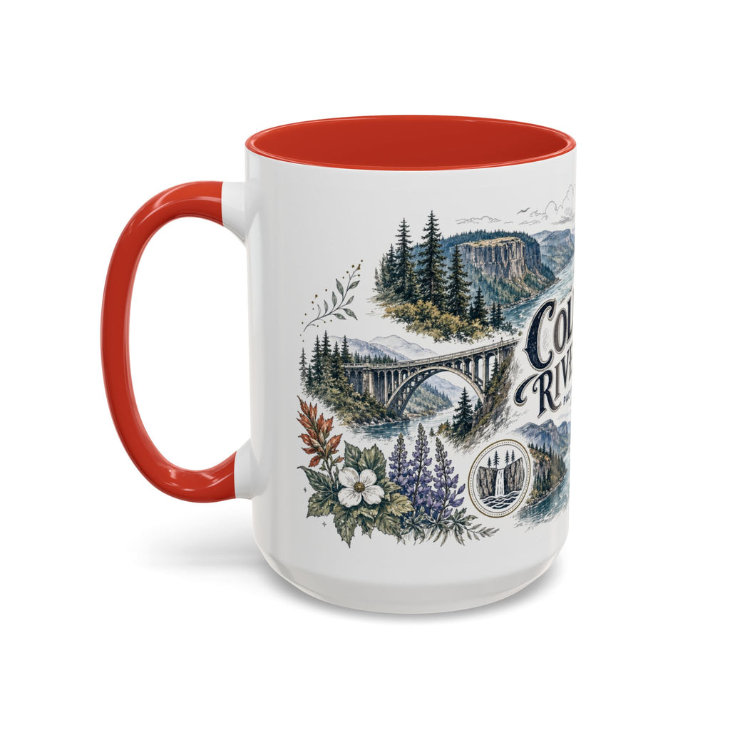 Columbia River Gorge Mug, Pacific Northwest Travel Souvenir, Bucket List Gift, Accent Ceramic Coffee Mug 11oz 15oz