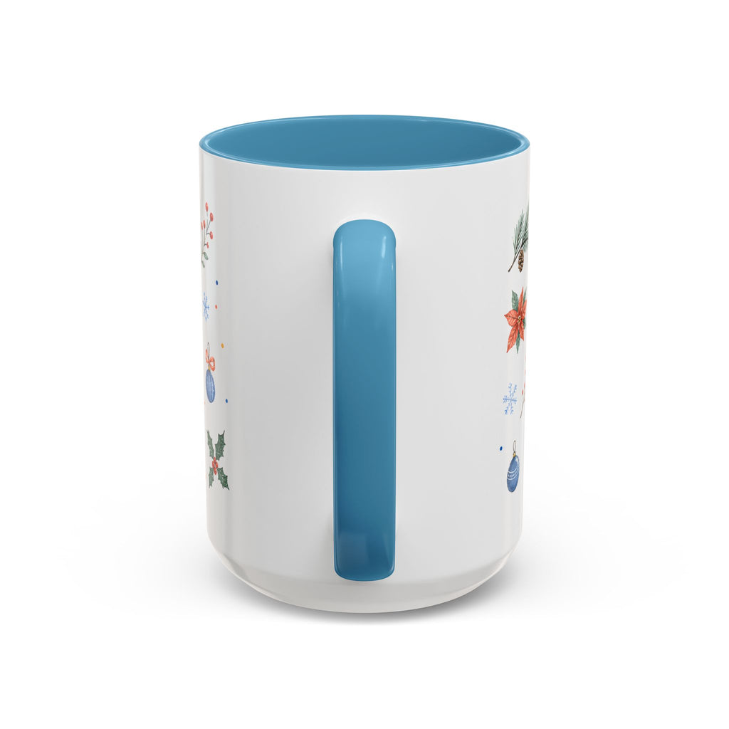 Woodland Christmas Mug | Deer Bird Watercolor Holiday Gift | Accent Cup 11oz 15oz