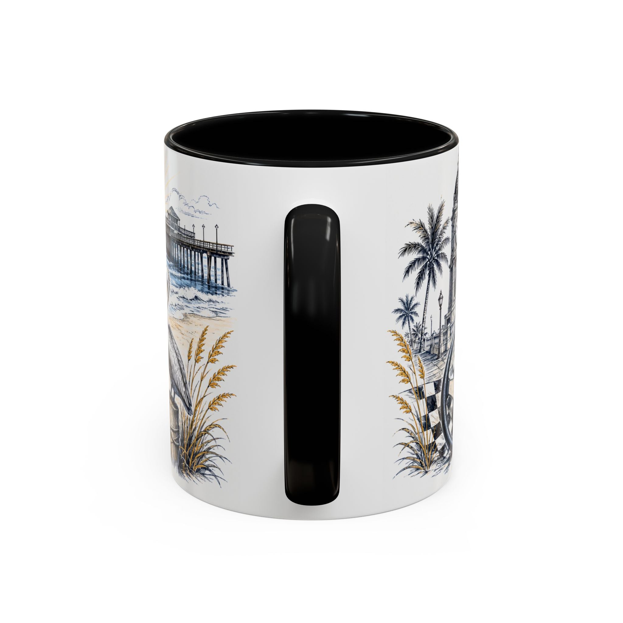 Daytona Beach Coffee Mug | United States Travel Souvenir | Vintage Illustrated City Gift | 11 oz 15 oz Accent Mug