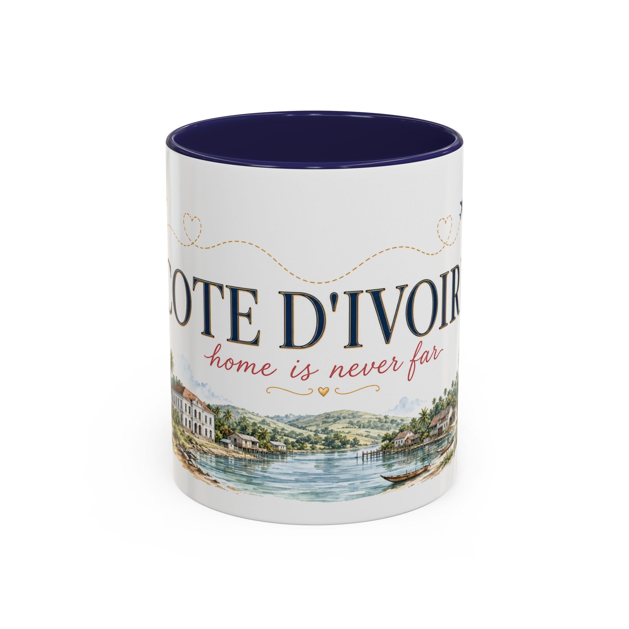 Cote d'Ivoire Home Country Mug | Moving Away Gift | Long Distance Friendship | 11 oz 15 oz Accent Mug