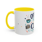Officially Off The Clock Coffee Mug | Funny Retirement Gift | Accent Color Ceramic 11oz 15oz