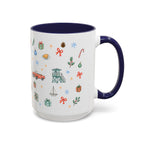 Miami Christmas Mug | Watercolor Art Deco City Souvenir (11oz/15oz)