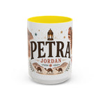Petra Coffee Mug | Travel Destination Souvenir Gift | Accent Color Ceramic 11oz 15oz