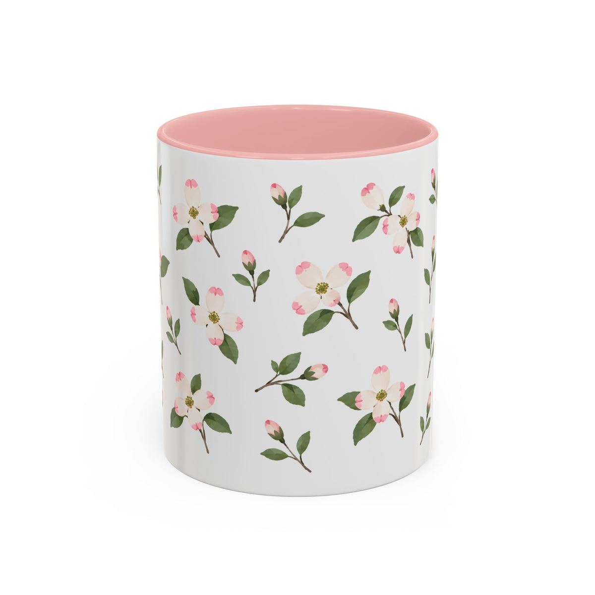 Virginia American Dogwood Mug, State Flower Floral Coffee Cup, 11oz Botanical Gift