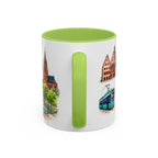 Frankfurt Illustrated Travel Mug | City Souvenir Accent Coffee Mug | 11oz 15oz Ceramic Cup