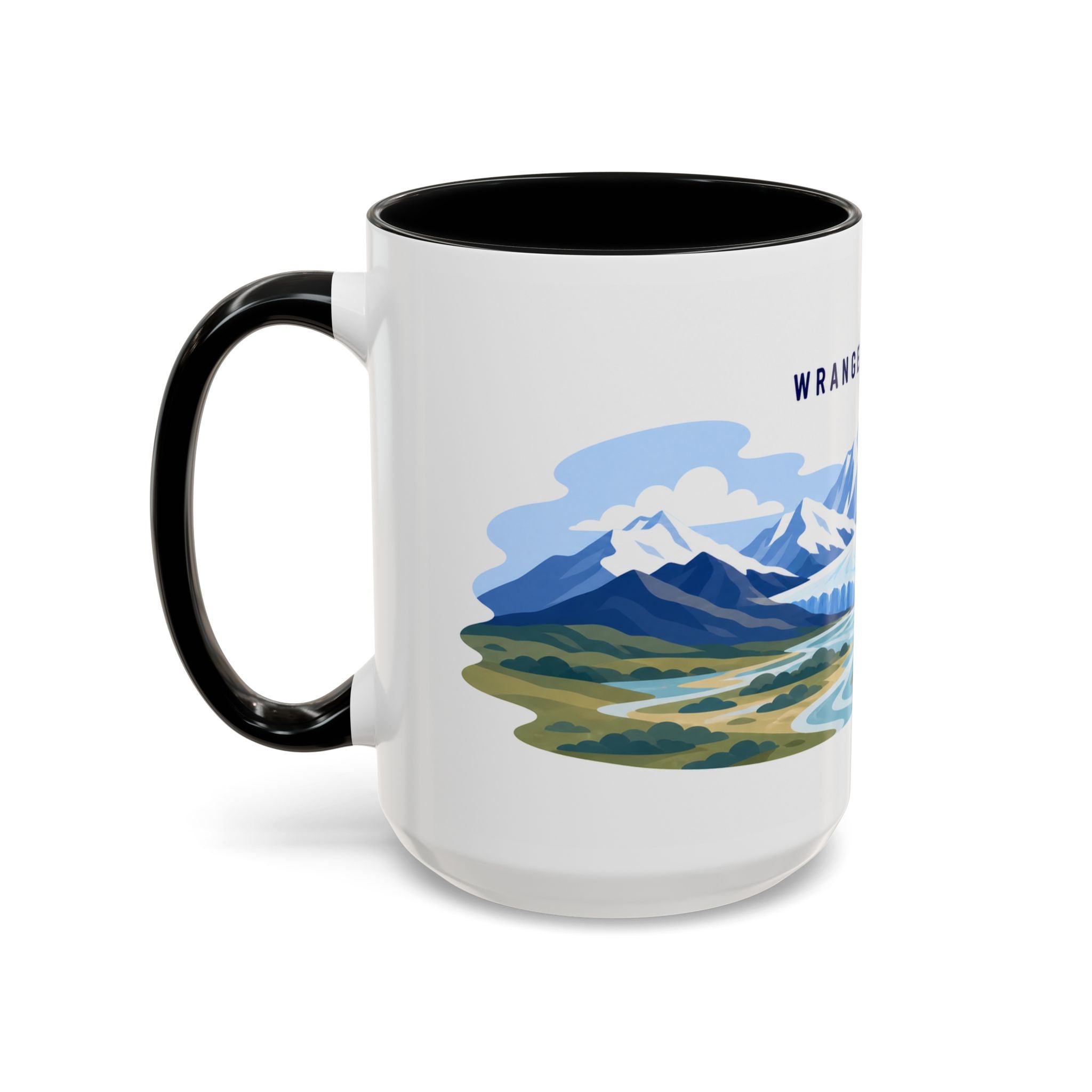 Wrangell-St. Elias National Park Coffee Mug | Solid Color Block Park Souvenir | 11oz 15oz Accent Mug