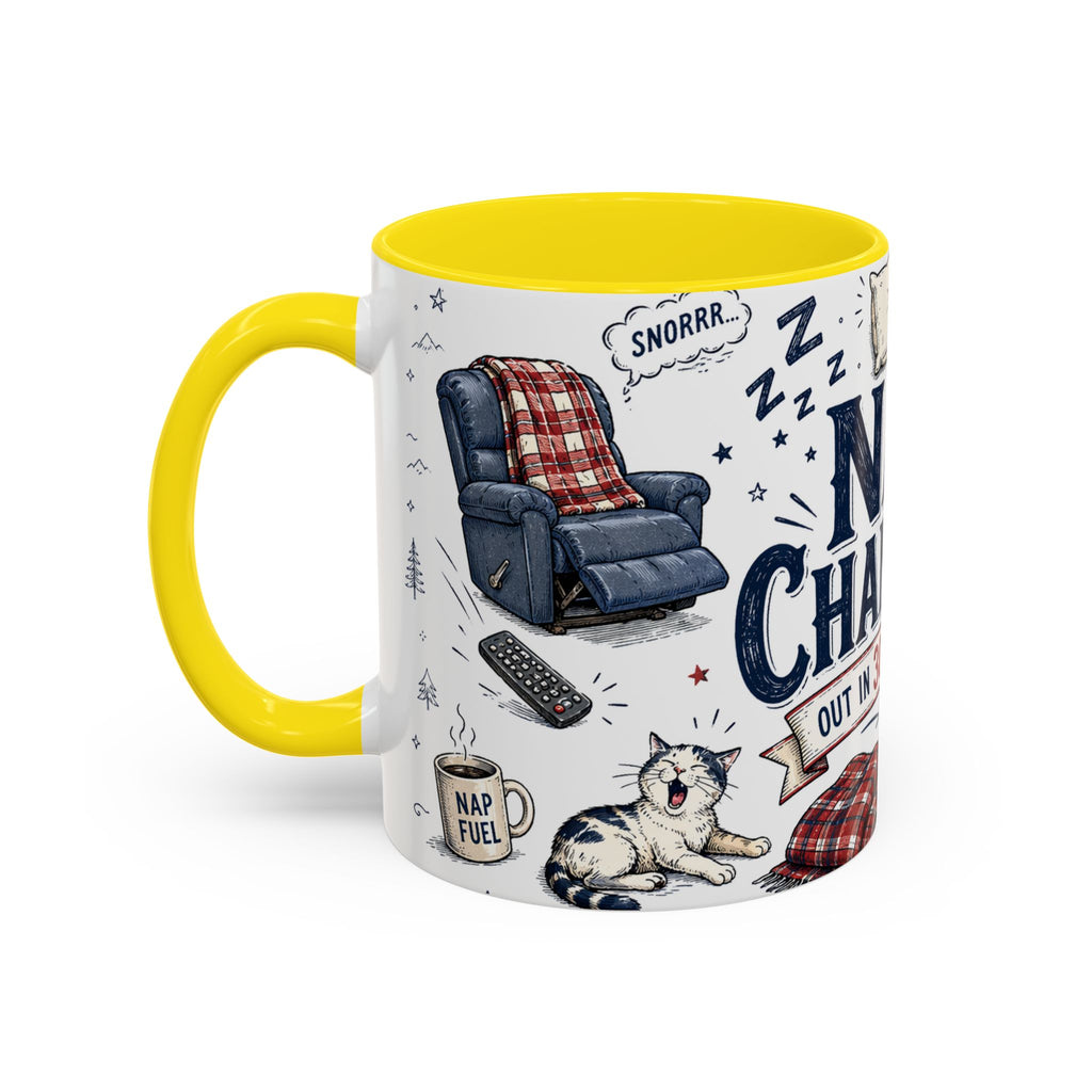 Nap Champion Coffee Mug | Father's Day Gift for Dad | Accent Color Ceramic 11oz 15oz