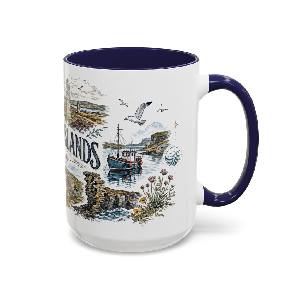 Orkney Islands Mug, Scotland Travel Souvenir, Bucket List Gift, Accent Ceramic Coffee Mug 11oz 15oz