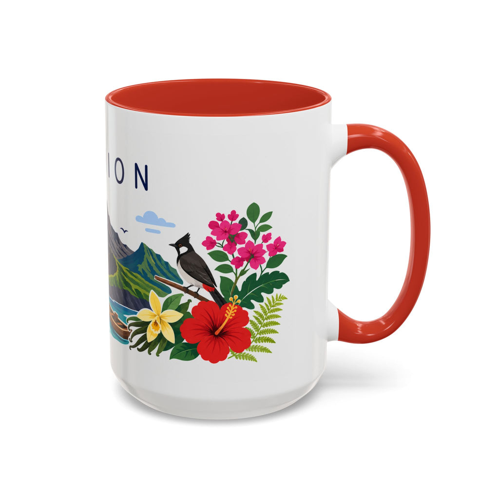 Réunion Coffee Mug | Travel Souvenir Accent Mug | Country Gift Ceramic Cup 11oz 15oz