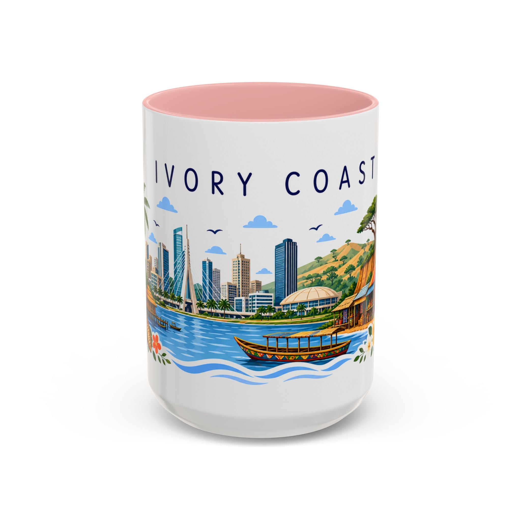 Ivory Coast Coffee Mug | Travel Souvenir Accent Mug | Place Gift Ceramic Cup 11oz 15oz