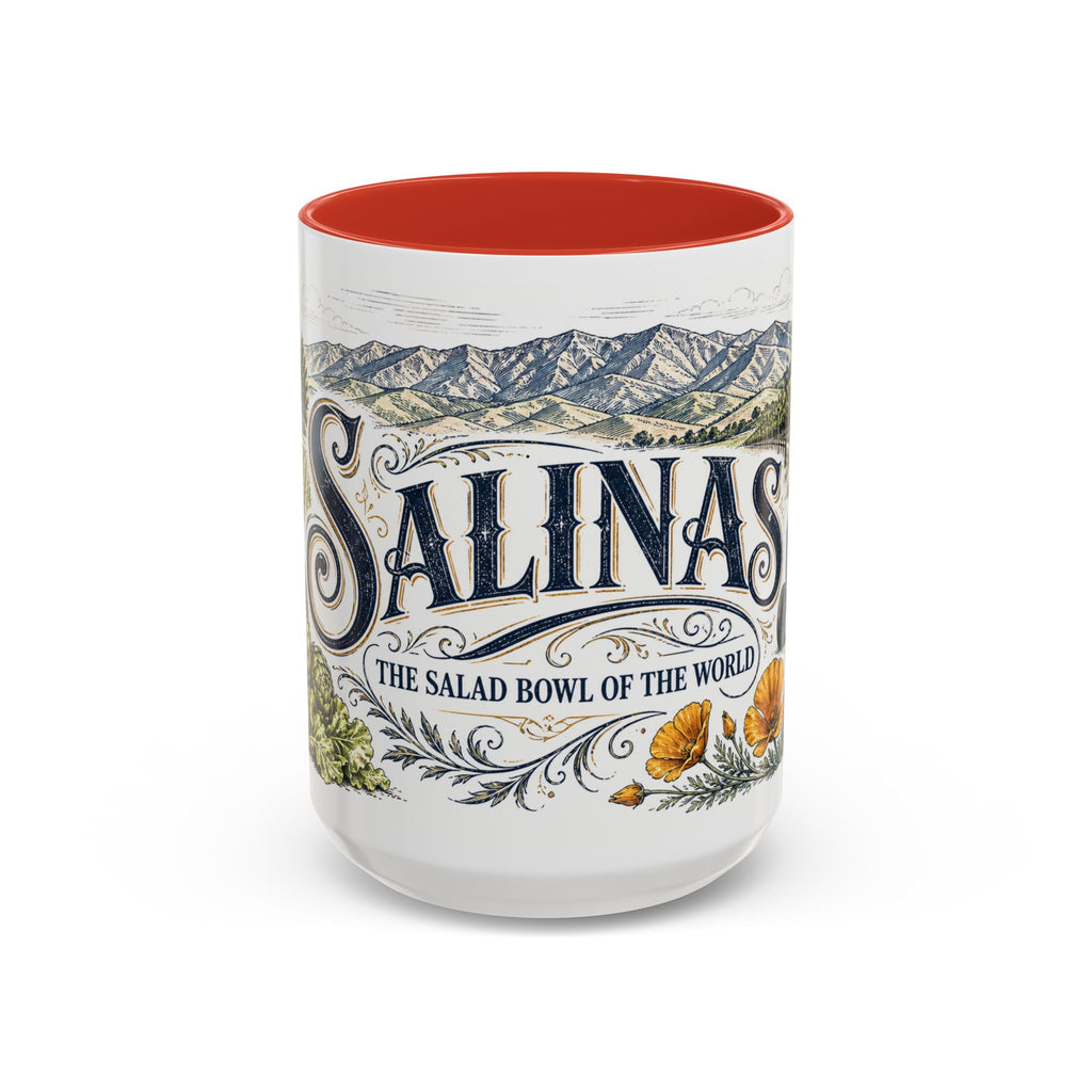 Salinas Coffee Mug | United States Travel Souvenir | Vintage Illustrated City Gift | 11 oz 15 oz Accent Mug